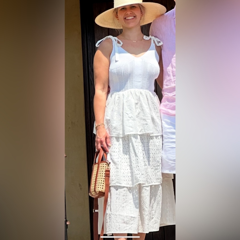 En Saison Cream Crochet Knit Top